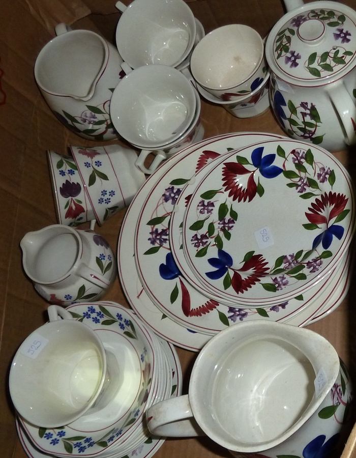 "Oakville" part tea service with foliate border and other decorative ceramics (2 boxes)