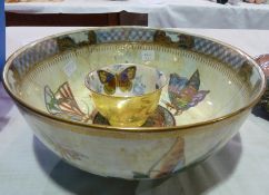 Wedgwood "Butterfly" lustre circular bowl, with gilt highlights and central medallion and