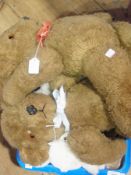Two boxes of Teddy bears and dolls