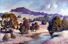 Oil 
Joy Hanley 
Rural Landscape, signed, 50 x 74cm