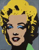 ARR
Contemporary oil painting
Andy Danks (b1950-)
"Marilyn - Homage to Warhol", stylised portrait of