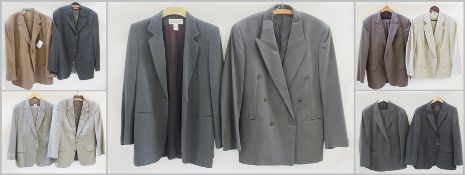 Quantity men's jackets and suits, including Tomas Beck, Jaeger, a Prince of Wales check suit by