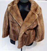 Blonde mink short jacket