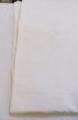 Two white patterned cotton bedspreads (2)