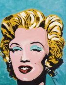 ARR
Contemporary oil painting 
Andy Danks (b. 1950-)
"Marilyn - Homage to Warhol", stylised portrait
