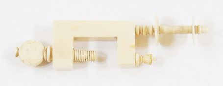 Ivory thread bobbin winder with clamp