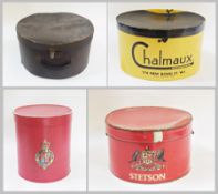 Various hatboxes, to include Christies, London; Chalmaux, New Bond Street; Stetson and one