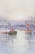 Watercolour 
English School 
William E Harris
"London Bridge", 51 x 34cm