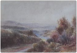 Watercolour 
19th century English School 
Fred Rider 
"A Devonshire Valley", 16 x 23cm