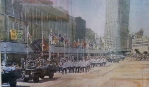 Colourprint 
Ken Howard
Hong Kong 125th Anniversary Parade of the Volunteers, 21st October, 1979,