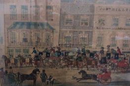 19th century colourprint
Street scene with horse and coaches