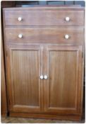 20th century Durable Suites Ltd chest, of two long drawers, two cupboards below, 84cm wide (matching