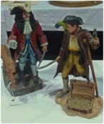 Royal Doulton model "Captain Hook" and another "Long John Silver" (2)