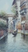 Watercolour drawings 
Continental School
Pair of Venice river scenes, 19 x 11cm