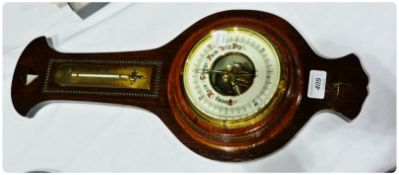 1930's oak cased barometer