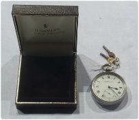 H Samuel, Manchester "ACME Lever"silver open-faced pocket watch, with subsidiary second dial, in H