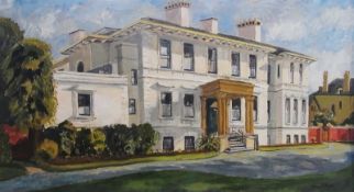 Oil on board 
Jean Jillings
Study of Regency house and driveway