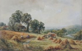 Watercolour 
19th century English School 
Henry John Kinnaird
A rural farming scene, "A Sussex