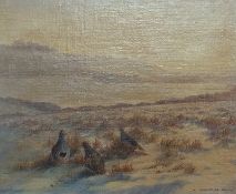 Oil on board
Beresford Hill (Twentieth century)
Partridge in snowy field, signed, 24 x 28cm