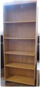 Two modern bookshelves, 73cm wide