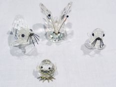 Swarovski seal, butterfly, walrus and a miniature bird (4)