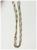 9ct gold flat link chain necklace, 11 grams approximately
