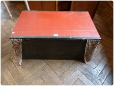 Victorian stained pine blanket box, 87cm long