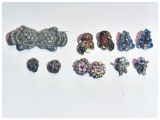 Quantity diamante and other brooches (1 box)