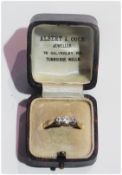 18ct three-stone diamond ring