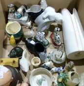 Quantity decorative items to include:-  Royal Doulton "Impressions" vase, various model cats etc (
