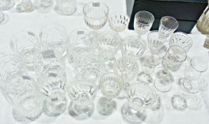 Six cut glass tumblers, and a collection of various other wines (24)