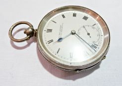 H Samuel, Manchester "Acme Leaver" silver open-faced pocket watch, with subsidiary seconds dial,