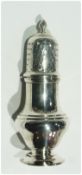 Silver sugar sifter, of cylindrical form raised on a circular foot, Birmingham 1969, 17cm high, 5ozs