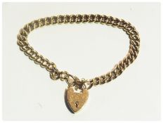 15ct gold chain bracelet with padlock clasp, 18.7 grams approximately