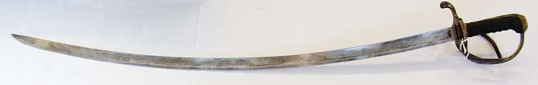 Mid 19th Century light cavalry sabre 1860 pattern, possibly American Civil War, length 39 cm