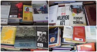 A large quantity of modern hardback books , on various subjects, novels etc (4 boxes)