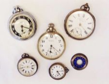 Thos. Russell & Sons, Liverpool pocket watch, with subsidiary seconds dial, and four other fob and