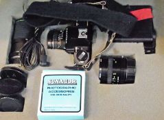 Pentax P50 camera, with zoom lens and other accessories, in fitted case