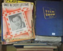 A large quantity of the film show annual, plays and players magazine and other film related