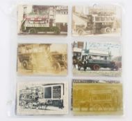 EARLY BUSES LONDON (24 cards) Mainly London cards of Union Jack, MET, General, Clapton, Vanguard,