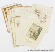 Large quantity of menus from 1930s, 40s and 50s, including Maison Prunier Paris and London with