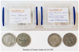 George VI half crowns, 1937-51 (38), including 1938, 1947 and 1951, all ex-circulation, mostly