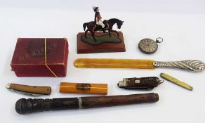 Quantity of collectables to include cigarette lights, pen knives etc (2 boxes)
