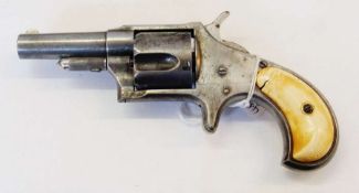 Late 19th Century Remington pocket pistol, rim fire, length 17 cm
