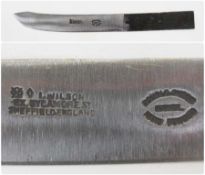 I. Wilson, Sheffield Butchers knife, manufactured in the old Wilson factory in Sheffield and stamped