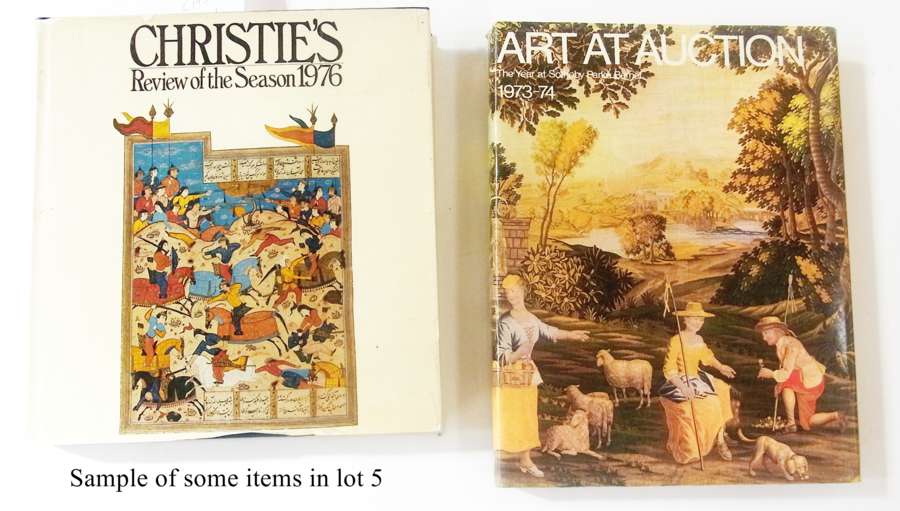 A large quantity of Christie's "Review of the Season" books and Sotheby's "Art at Auction", mainly