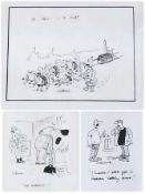 Original 1980s pen and ink cartoons for Private Eye
Pilbrow
"Oh Hell - A Flat"
Another