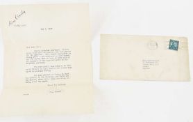 Signed letter from Bing Crosby dated 1st May 1944 in original envelope