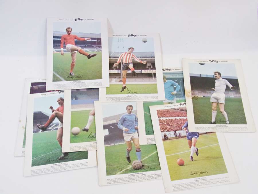 Quantity of Brooke Bond History of the Motor Car and Typhoo Tea football postcards