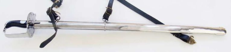 Modern sword with steel scabbard, length 103cm